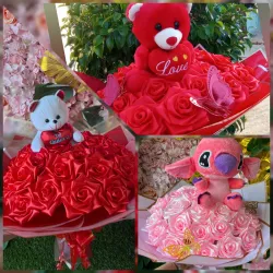 Ramo de 30 rosas y un peluche
