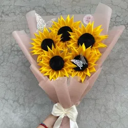 Ramo de 5 girasoles eternos