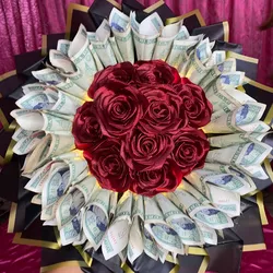 Ramo de Rosas y Billetes con agrego de luces