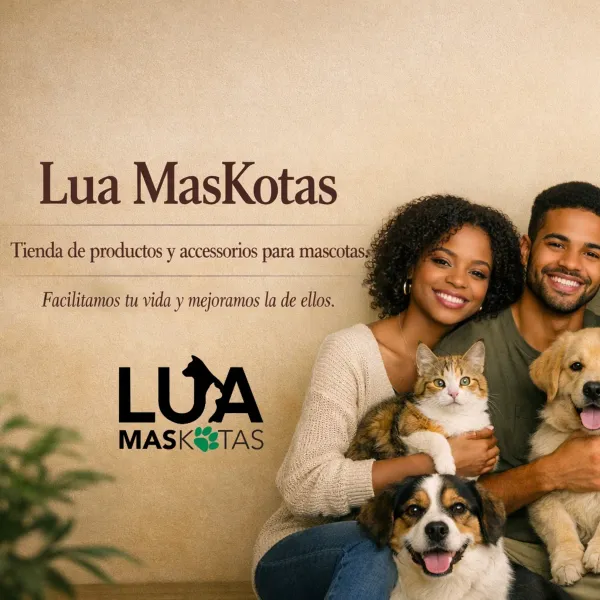 ¡Bienvenido a la Familia Lua Maskotas!
Sabemos que para ti, tu peludo es mucho más que una mascota: ¡es un miembro irremplazable de tu familia, el que te espera con alegría y te da amor incondicional! Y ese es precisamente el corazón de Lua Maskotas.
Hemos creado este catálogo con el mismo amor y dedicación que tú le das a tu compañero. Cada producto ha sido seleccionado cuidadosamente, pensando en su felicidad, salud y bienestar. Nuestro compromiso es claro: Facilitamos tu vida, mejoramos la de ellos.
Aquí encontrarás todo lo que necesitas para cuidar y consentir a tu mejor amigo. Desde el alimento más nutritivo hasta el juguete más divertido, pasando por accesorios que harán su día a día más cómodo y especial.
¡Prepárate para darle a tu peludo la calidad y confianza que solo Lua Maskotas te ofrece!