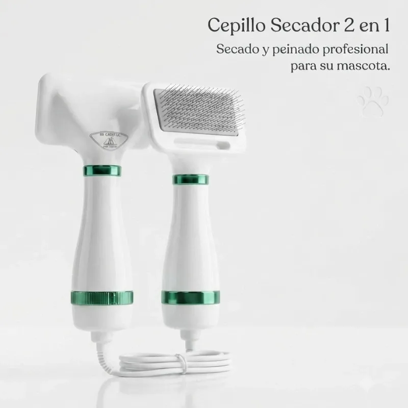 Cepillo con secador para mascotas
