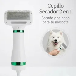 Cepillo con secador para mascotas