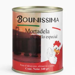 Mortadella de pollo especial enlatada