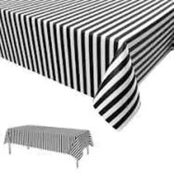 Mantel de rayas blancas-negras