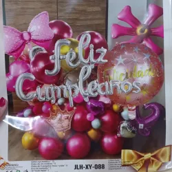 Set de globos Rosa Fucsia