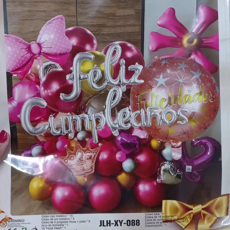 Set de globos Rosa Fucsia