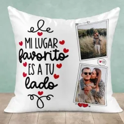 Cojín blanco cuadrado 