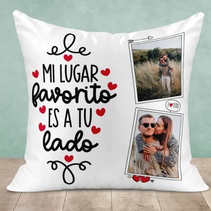 Cojín blanco cuadrado 