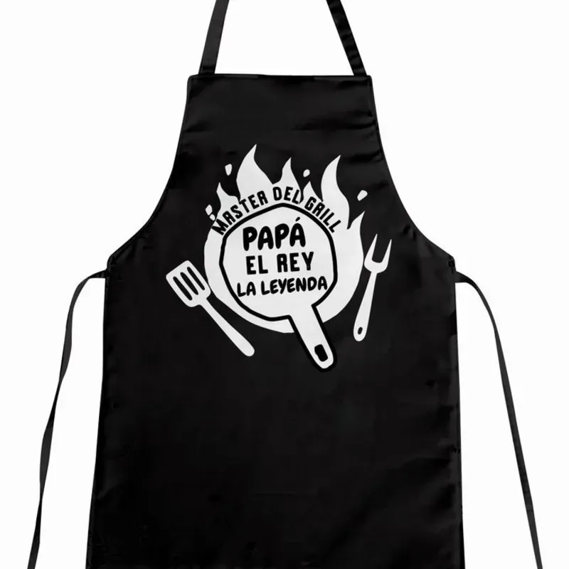 Delantal negro personalizado 