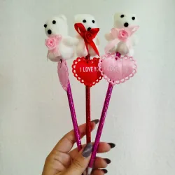 Lapiceros grandes con ositos de peluche