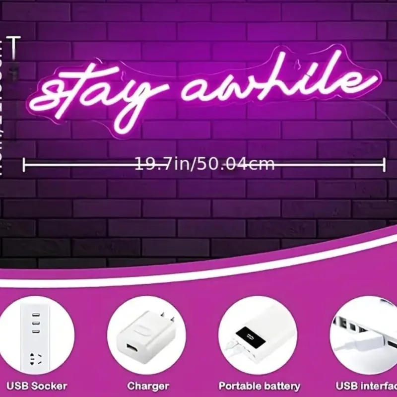 Cartel Stay a While (Quédate un ratico) 
