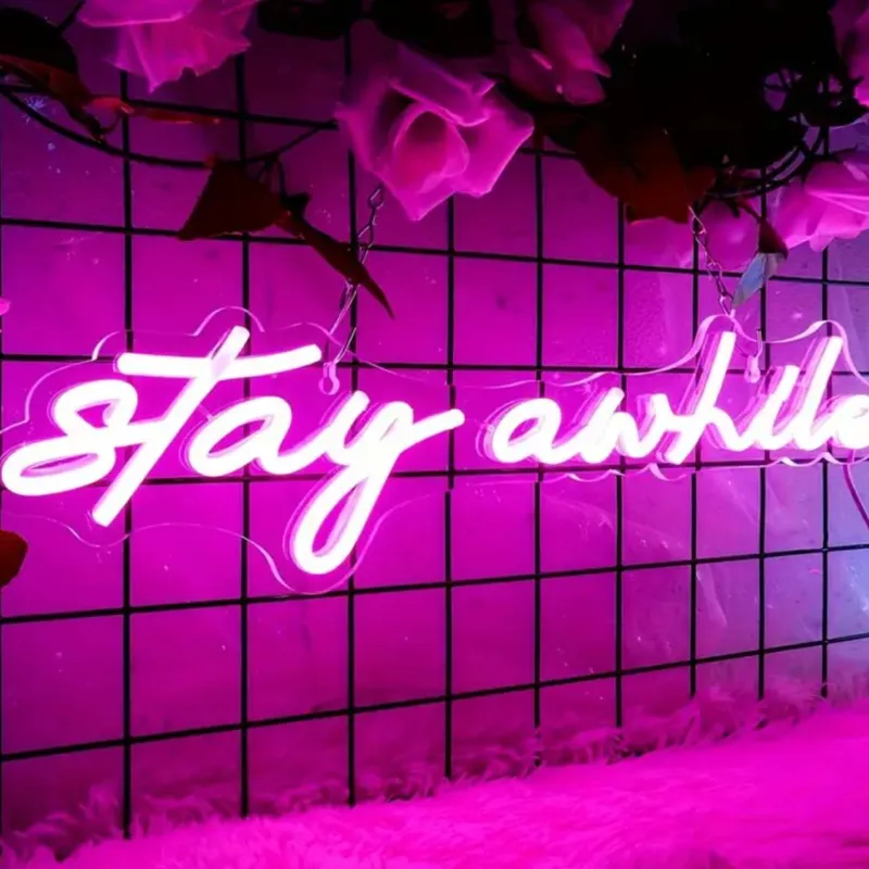 Cartel Stay a While (Quédate un ratico) 