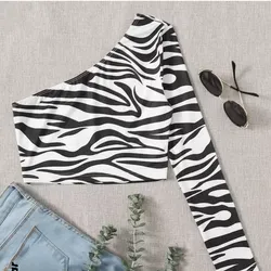 Top Zebra manga larga