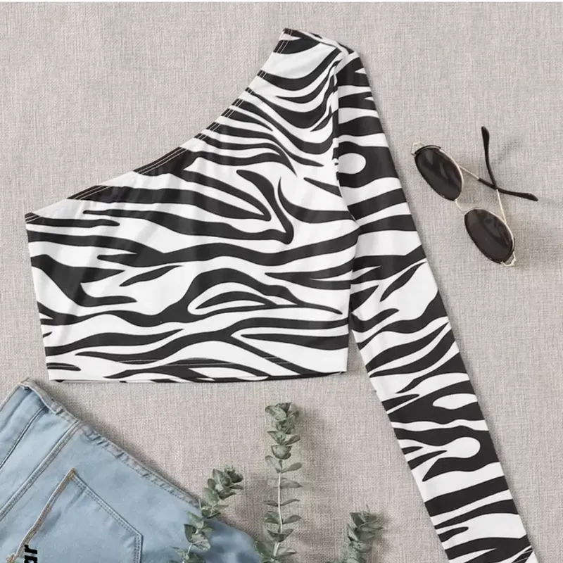 Top Zebra manga larga