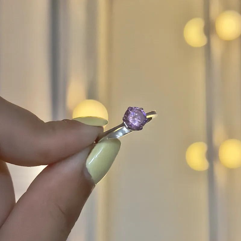 Anillo Circonia Rosa
