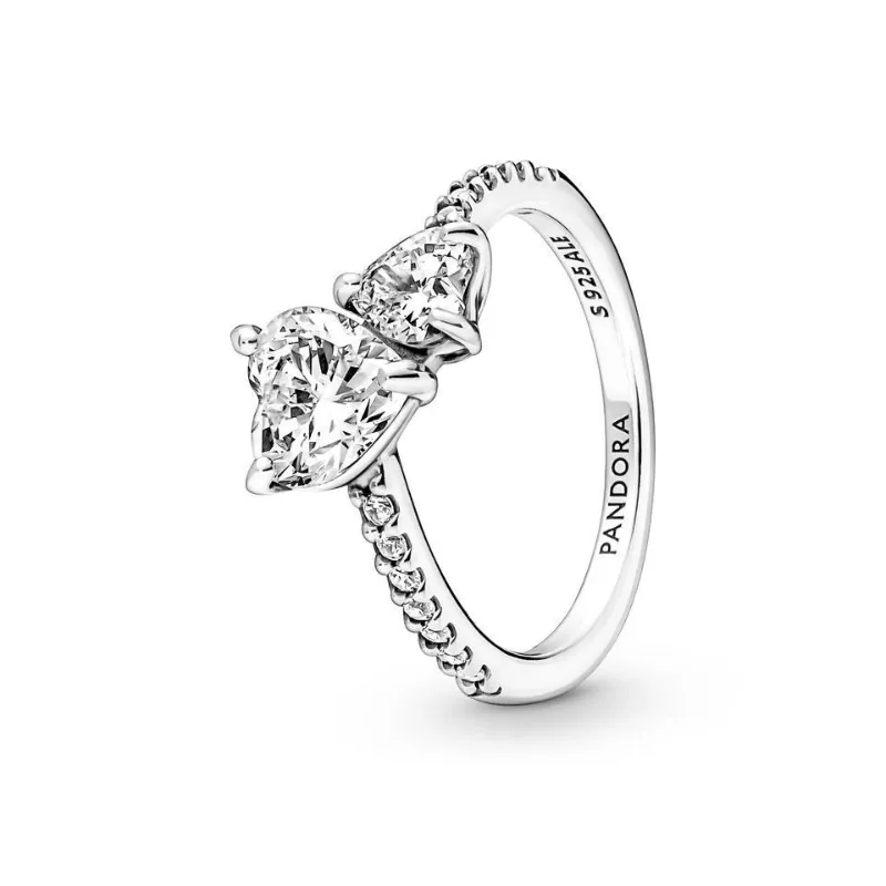 Anillo doble corazón