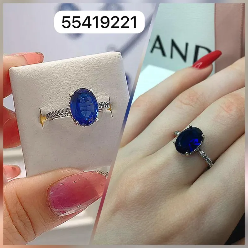 Anillo Pandora azul