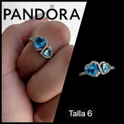 Anillo Pandora corazones 💙