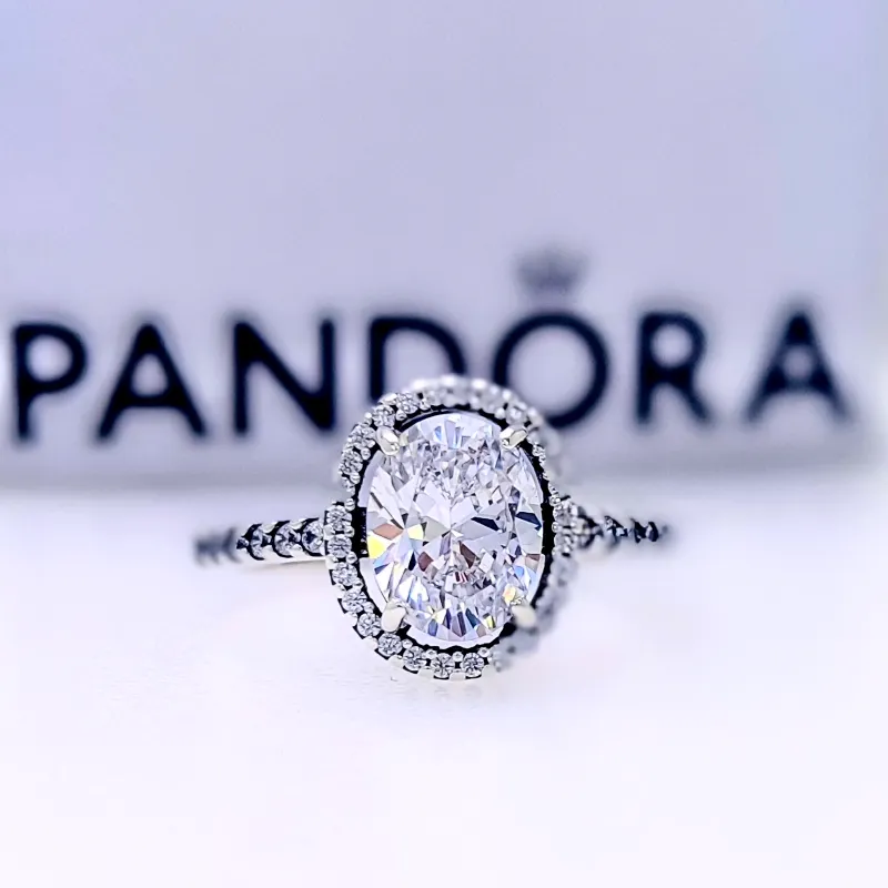 Anillo Pandora Oval Circon 
