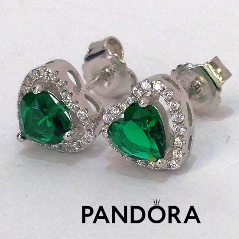 Arete pandora corazón verde