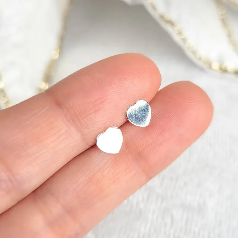 Aretes artesanales corazones 