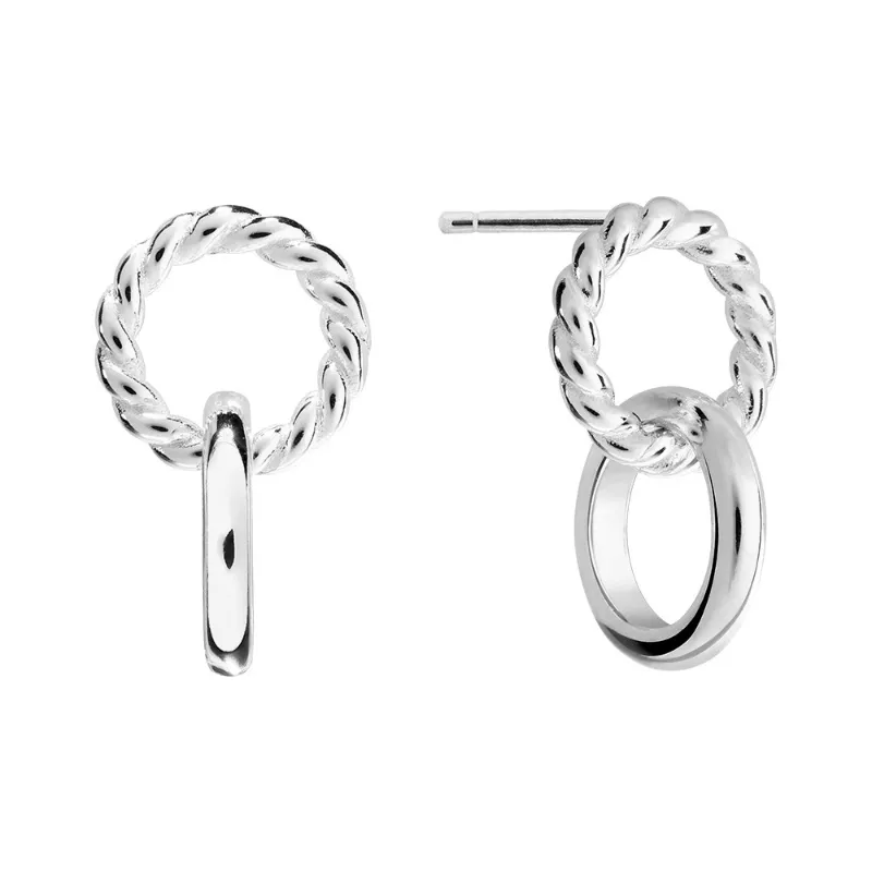 Aretes artesanales doble aro 