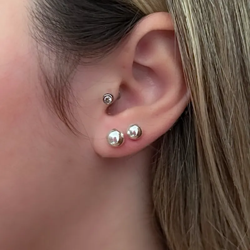 Aretes artesanales dormilones 