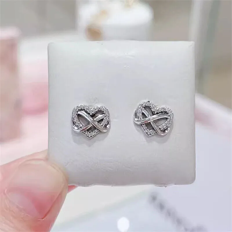 Aretes corazón infinito 