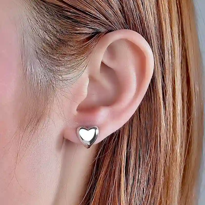 Aretes corazones artesanales