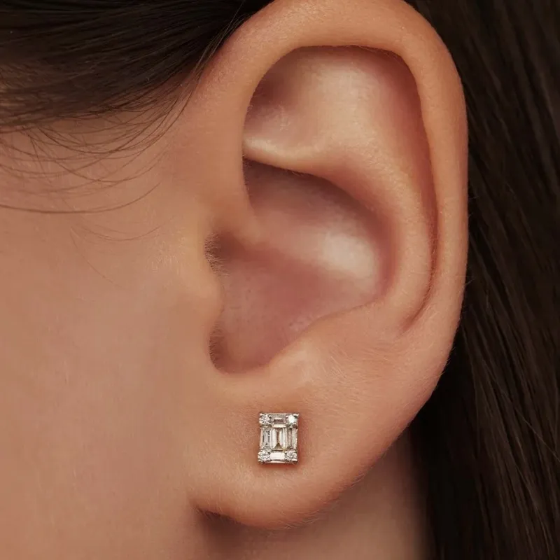 Aretes de Pandora cuadrado con circonias