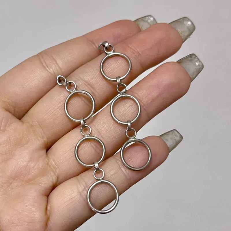 Aretes largos artesanales 