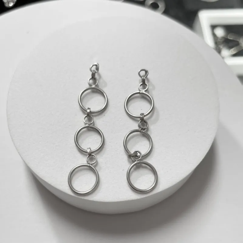 Aretes largos artesanales 