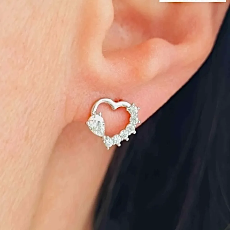Aretes originales de corazón