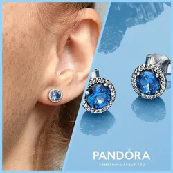 Aretes Pandora destello azul 