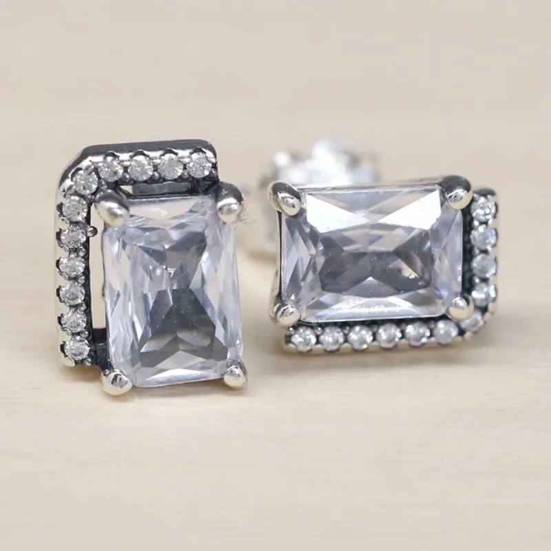 Aretes Pandora rectangulares 