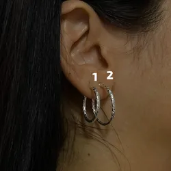 Argollas en textura serpiente originales 