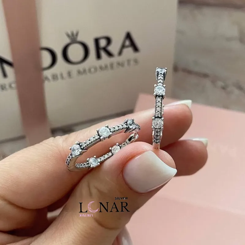 Argollas Pandora en pedrería 