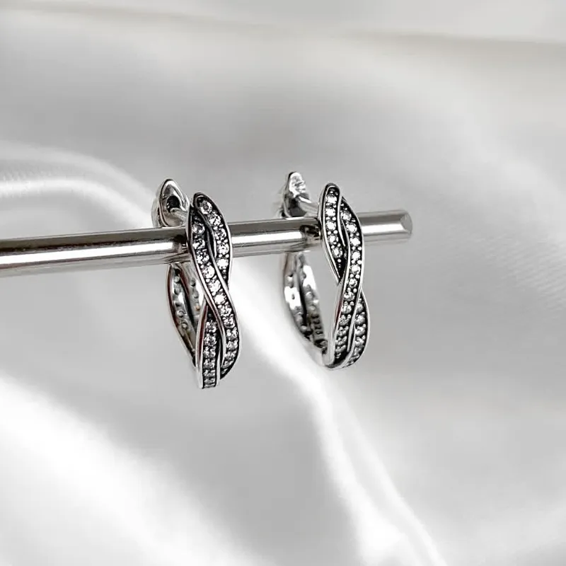 Argollas trenzadas Pandora 