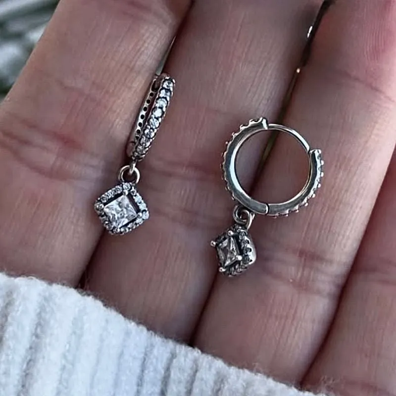 Aros colgantes rombo Pandora 