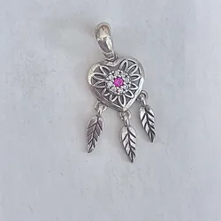 Charm colgante Atrapa sueños corazón 