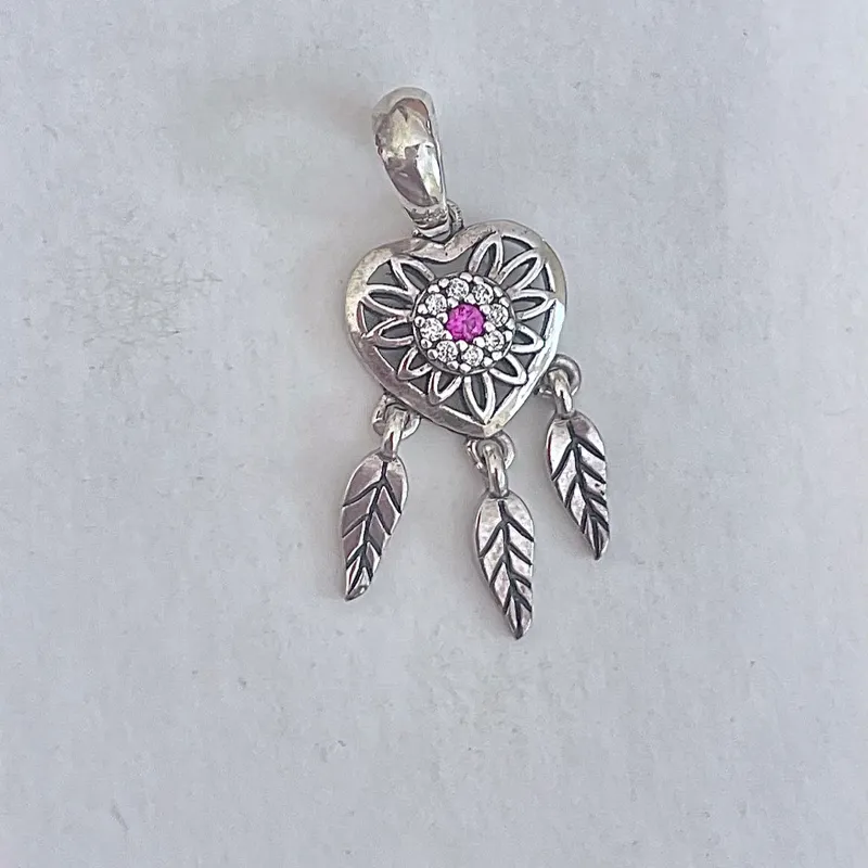 Charm colgante Atrapa sueños corazón 