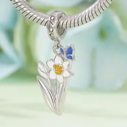 Charm de flor blanca