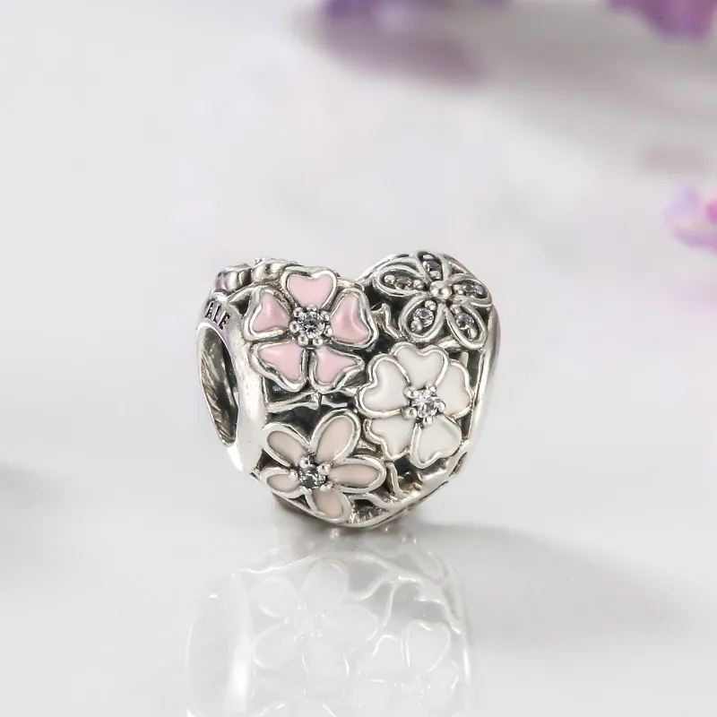 Charm flores corazón separador 