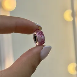 Charm murano rosa