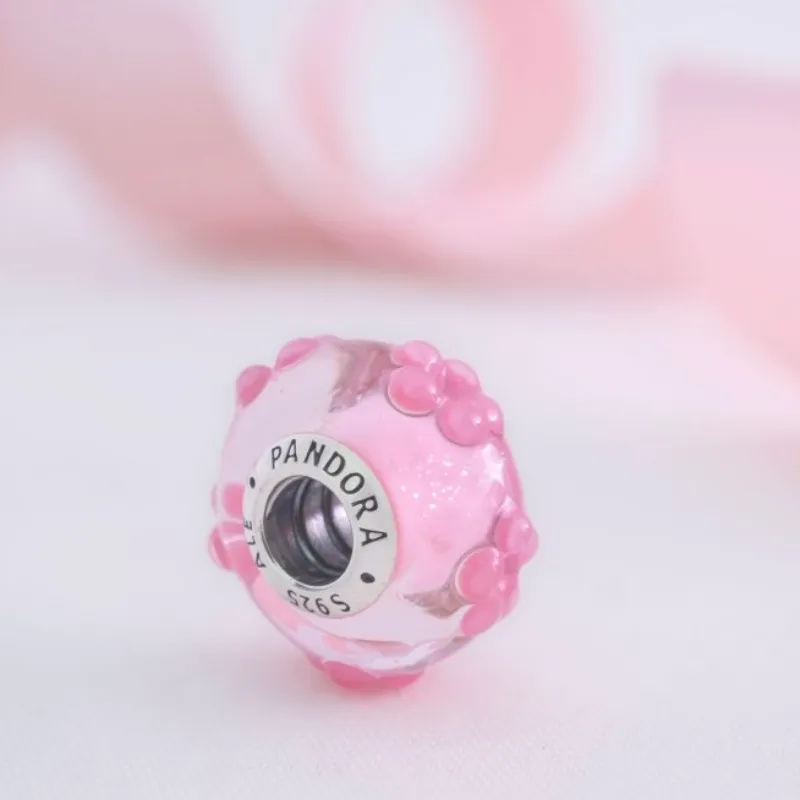 Charm murano rosa