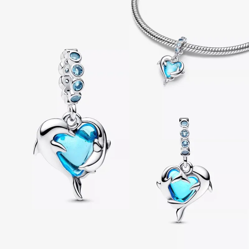 Charm pareja de delfines
