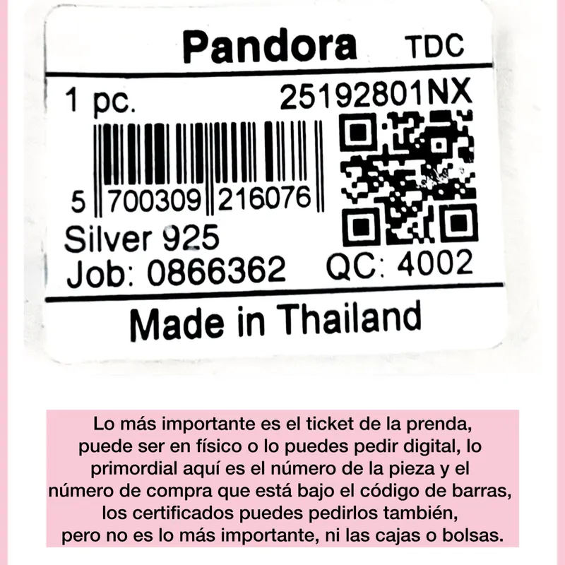 Cómo reconocer que es auténtica una joya Pandora?