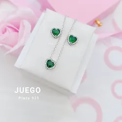 Conjunto Corazones Verdes Pandora