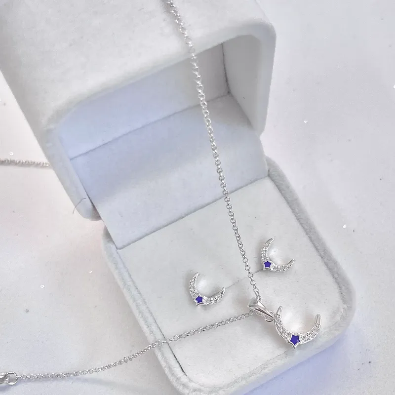 Conjunto de plata luna 