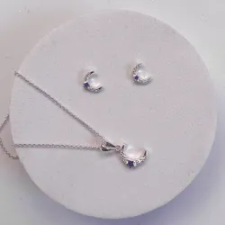 Conjunto de plata luna 